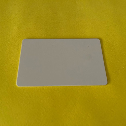 White plastic card with chip used