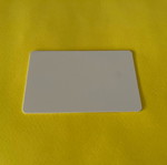 White plastic card with chip used
