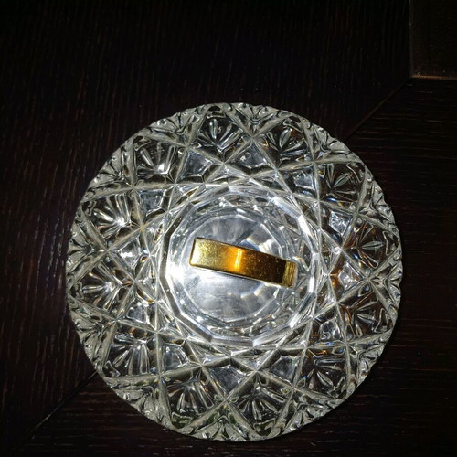 Glass vintage fondantière new with triangular handle