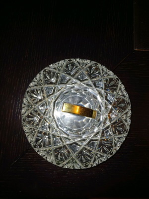 Glass vintage fondantière new with triangular handle