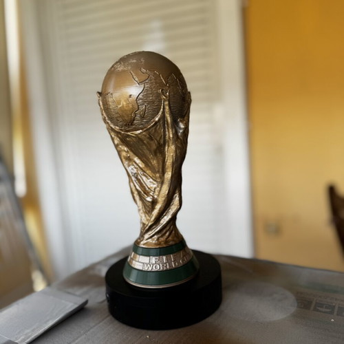 Mundial trophy 3D printed in gold color new official replica