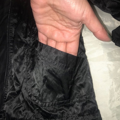Summer jacket used, black, thin satin finish