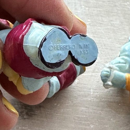 Vintage Ferrero Kinder collectible figures set of 3 like new