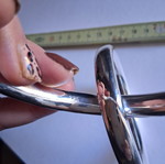 Double 925 silver bracelets like new, 7cm