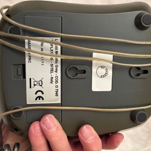 Corded phone used, gray, functional