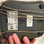 Corded phone used, gray, functional
