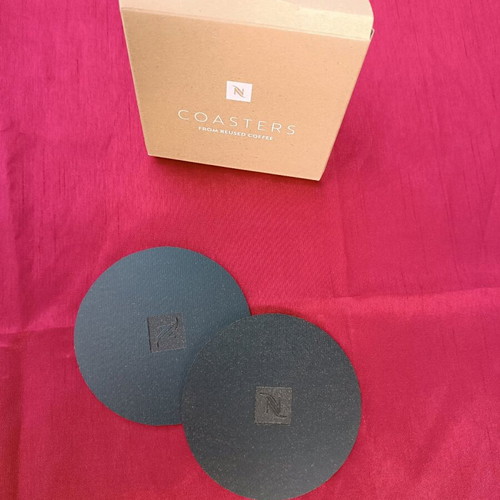 Nespresso coasters new made from recycled material, set of 2