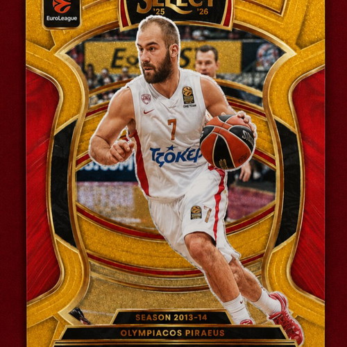 Euroleague Select 25-26 Vasilis Spanoulis Gold Glitter SSP card like new