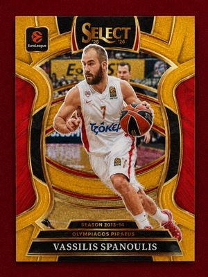 Euroleague Select 25-26 Vasilis Spanoulis Gold Glitter SSP card like new