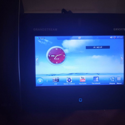 Grandstream GXV3175 7'' Touchscreen VoIP Multimedia Phone like new, wired, black