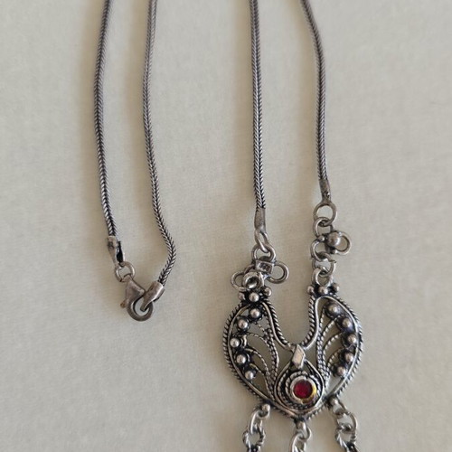 Vintage 925 silver necklace, 44 cm
