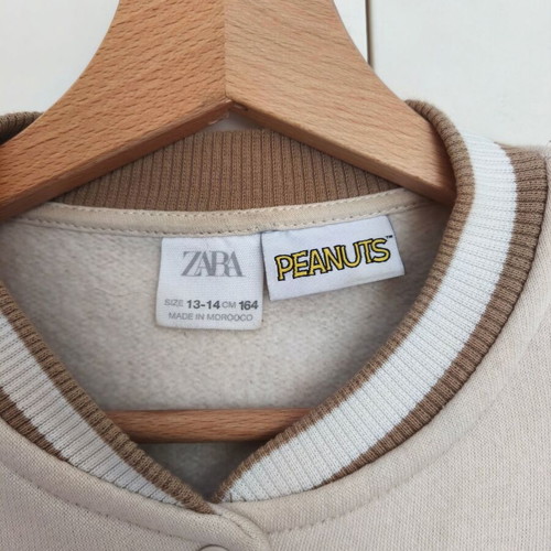 Zara bomber jacket like new, kids and women, white beige, size 164 cm