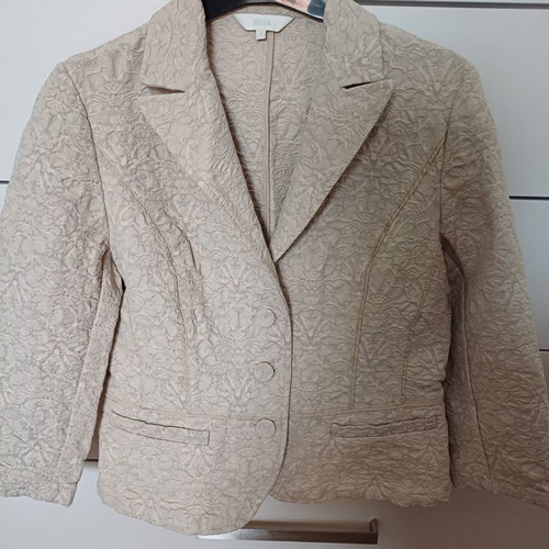 Beige brocade jacket used Marks & Spencer size M