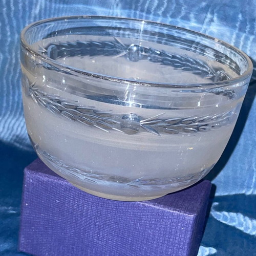 Ottoman crystal bowl engraved like new