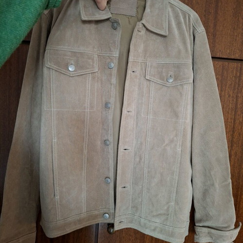 Jacket leather beige like new, full leather size M