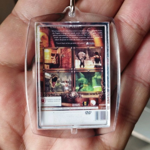Lara Croft Tomb Raider Anniversary PS2 keychain new