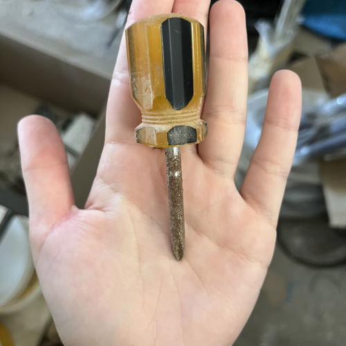 Mini screwdrivers used, small worn set