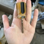 Mini screwdrivers used, small worn set