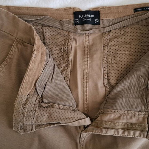 Pull & Bear men's pants used, dark beige, size L, autumn-winter