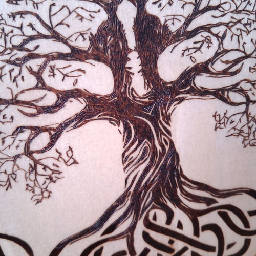 Tree of Life decorative woodcut new, 20cm diameter