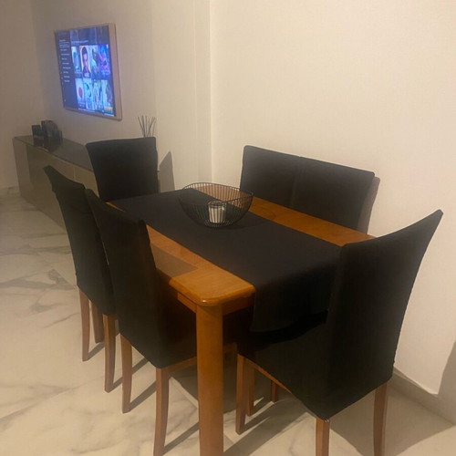 Wooden dining set with 6 chairs