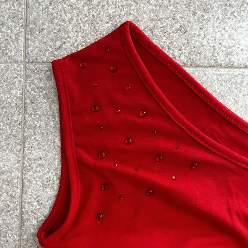 Y2K One Shoulder Top Used, Red, Summer Style