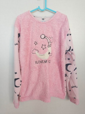 Pink fleece kids pajama for girls 11-12 years used