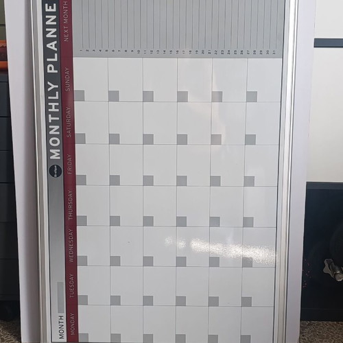 Bi-Office Magnetic Whiteboard Monthly Planner 60x90 cm like new