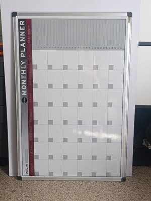 Bi-Office Magnetic Whiteboard Monthly Planner 60x90 cm like new