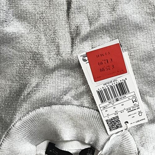 Mng silver women's top size M