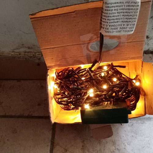 100 white Christmas lights