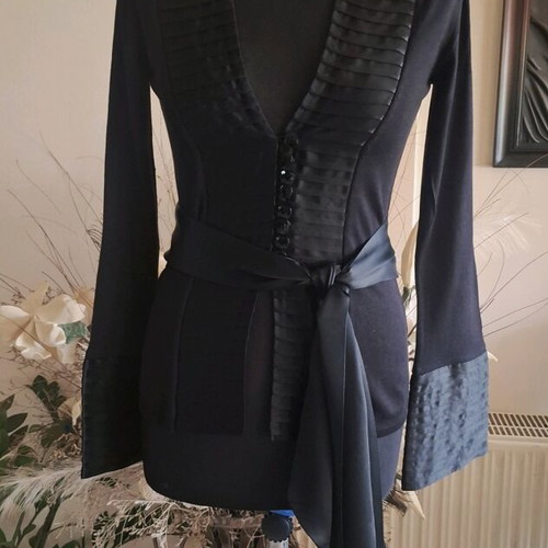 Nugat London silk black blouse jacket like new XS