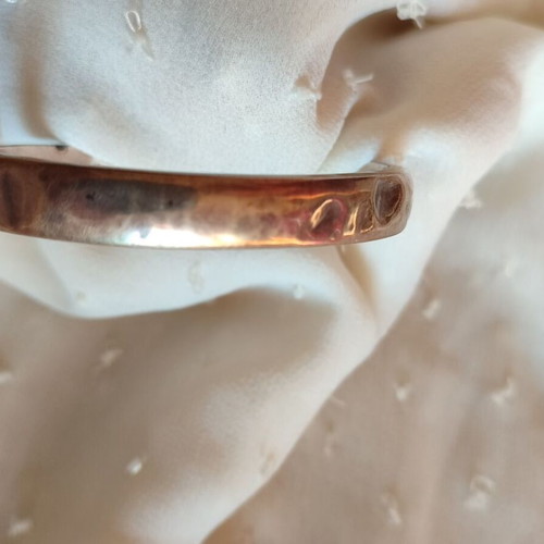 Silver 925 bangle bracelet with hinge mechanism