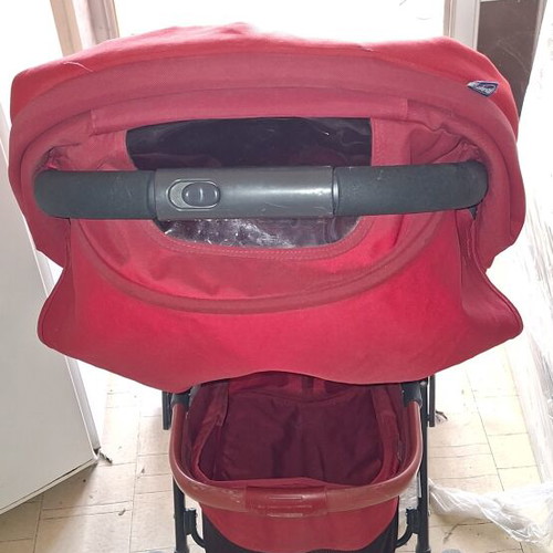 Chicco baby stroller with footmuff, red
