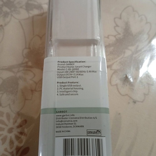 Garbot Smart Charger 2A 2.0 USB new sealed charger