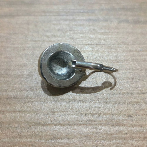 Steel earrings like new, purple and silver