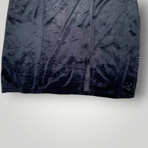 90s velvet dress used, black, size S