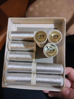 Vintage silver threads like new, pack of 10 pieces