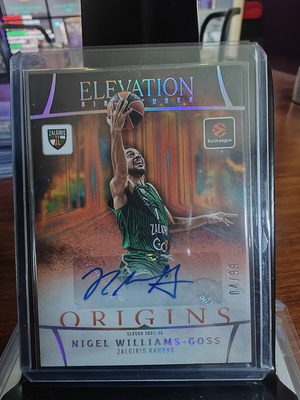 2025-26 Panini Origins EuroLeague Basketball Elevation Signatures card, Nigel Williams-Goss autograph