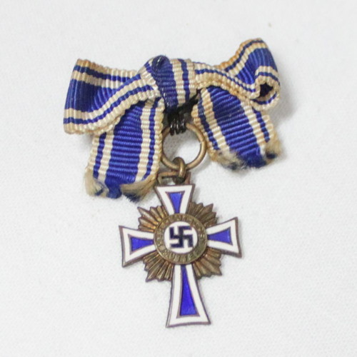 1938 German Mother's Cross medal used, miniature