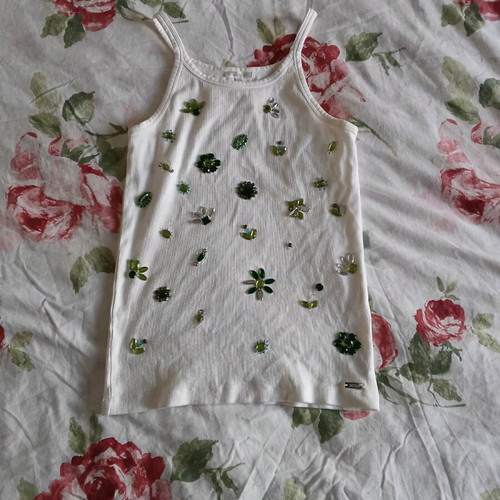 Miss Grant Tank Top new, size XL, white with green details