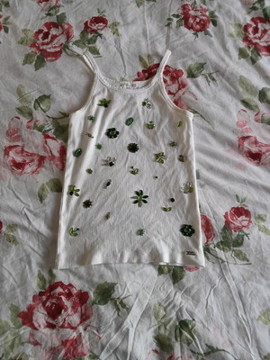 Miss Grant Tank Top new, size XL, white with green details