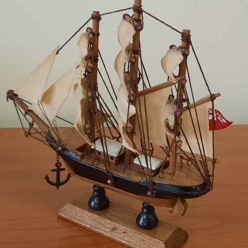 Wooden sailboat new decorative item