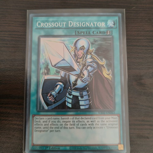 Yu-Gi-Oh Crossout Designator Spell Card like new, super rare