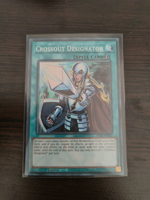 Yu-Gi-Oh Crossout Designator Spell Card like new, super rare