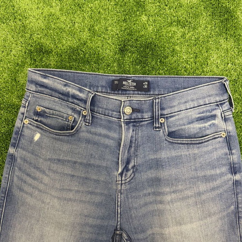 Hollister women's slim jeans like new, soft denim, white and blue
