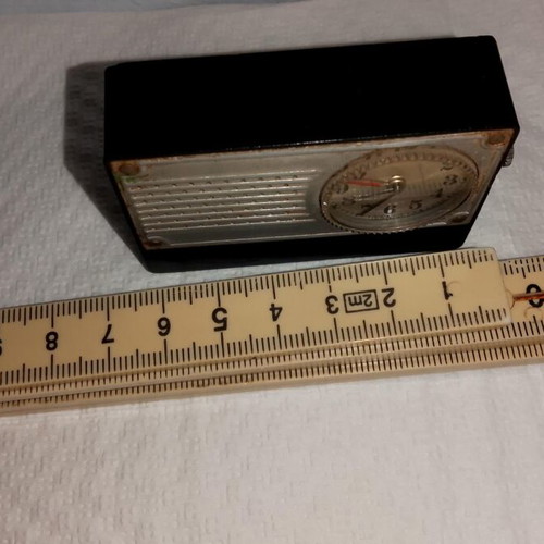 Luch vintage Soviet portable pocket clock with alarm 1980-85 used, not working