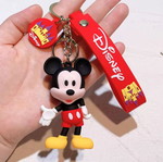 Mickey rubber keychain new, red