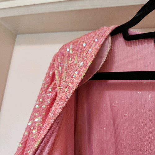 Nazezhda Luxury Sequin Maxi Dress new, pink, size S/M