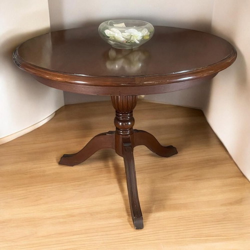 Lamp Table Beech Wood Diameter 65cm Height 52cm Like New